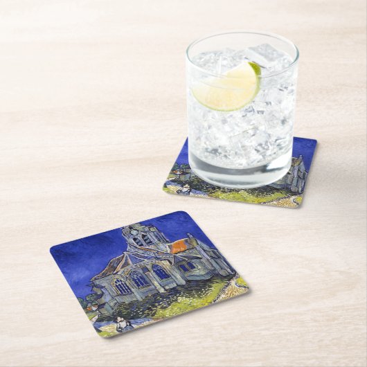 ヴァン・ゴッホ・オーヴェース教会 スクエアペーパーコースター (インサイチュ)