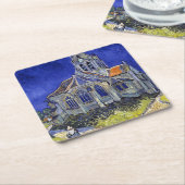 ヴァン・ゴッホ・オーヴェース教会 スクエアペーパーコースター (アングル)