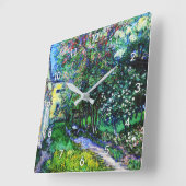 ヴァン・ゴッホ・サン・レミーのアサイア庭園 スクエア壁時計 (傾斜)