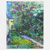 ヴァン・ゴッホ・サン・レミーのアサイア庭園 フリースブランケット (正面)