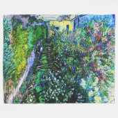 ヴァン・ゴッホ・サン・レミーのアサイア庭園 フリースブランケット (正面(横))