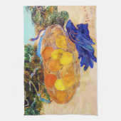 ヴァン・ゴッホ・ブルー・グローブのオレンジとレモン キッチンタオル (縦)