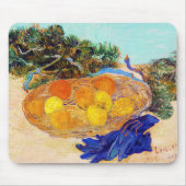 ヴァン・ゴッホ・ブルー・グローブのオレンジとレモン マウスパッド (正面)
