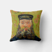 ヴァン・ゴッホ・ポストマン。ポートレート印象派芸術 クッション (裏面)