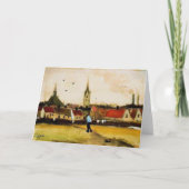 ヴァン・ゴッホ – 新しい教会とハーグの眺め カード (正面)
