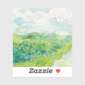 ヴァン・ゴッホ。緑の小麦畑のオーバー。印象主義 シール (シート)