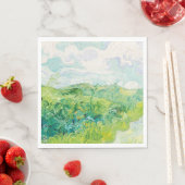 ヴァン・ゴッホ。緑の小麦畑のオーバー。印象主義 スタンダードランチョンナプキン (インサイチュ)