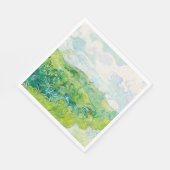 ヴァン・ゴッホ。緑の小麦畑のオーバー。印象主義 スタンダードランチョンナプキン (角)