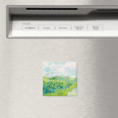 ヴァン・ゴッホ。緑の小麦畑のオーバー。印象主義 マグネット (インサイチュ (食洗機))