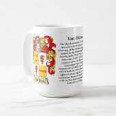ヴァンHorn Familyの紋章付き外衣 コーヒーマグカップ (正面左)