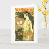 ヴァンHouten's Cacao en Chocolade 1899年 カード (黄色い花)
