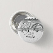 ヴァンLifeの#vanlifeのおもしろいの夏の屋外の冒険 缶バッジ (正面&裏面)