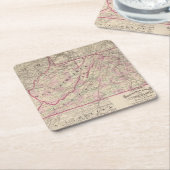 ヴァージニアおよびウェストヴァージニア スクエアペーパーコースター (アングル)