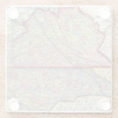 ヴァージニアおよびノースカロライナの郡地図 ガラスコースター (裏面)