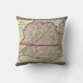 ヴァージニアおよびノースカロライナの郡地図 クッション (裏面)