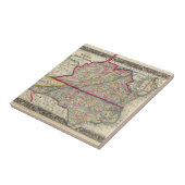 ヴァージニアおよびノースカロライナの郡地図 タイル (側面)