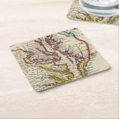 ヴァージニアおよびメリーランド スクエアペーパーコースター (アングル)