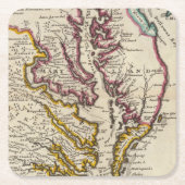 ヴァージニアおよびメリーランド スクエアペーパーコースター (正面)