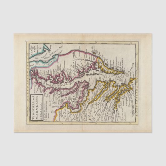 ヴァージニアおよびメリーランド 薄葉紙 (正面)