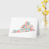 ヴァージニアからのメリークリスマス カード (黄色い花)