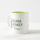 ヴァージニアのろばの救助 ツートーンマグカップ (正面左)