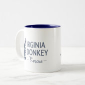 ヴァージニアのろばの救助 ツートーンマグカップ (正面左)