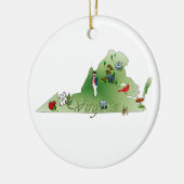 ヴァージニアのクリスマスツリーのオーナメント セラミックオーナメント (左)