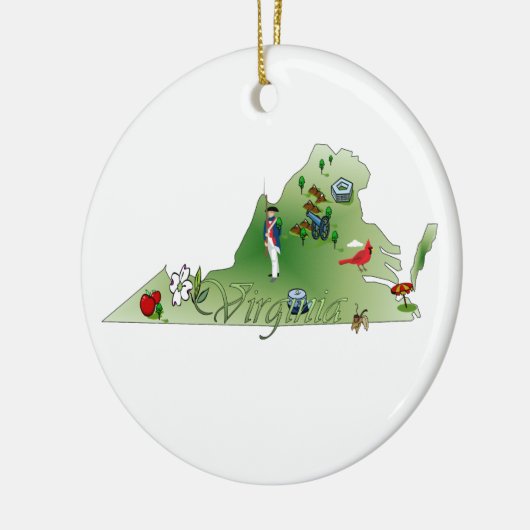 ヴァージニアのクリスマスツリーのオーナメント セラミックオーナメント (左)