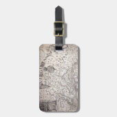 ヴァージニアの地図1612年 ラゲッジタグ (正面縦)