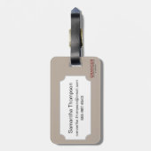 ヴァージニアの地図1612年 ラゲッジタグ (裏面縦)