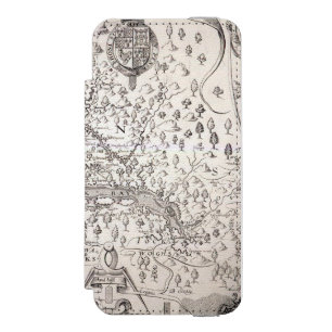 ヴァージニアの地図1612年 iPhone SE/5/5sウォレットケース