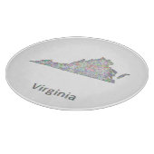 ヴァージニアの地図 カッティングボード (角)
