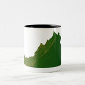 ヴァージニアの地図 ツートーンマグカップ (中央)