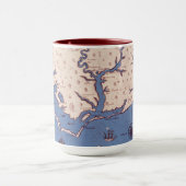 ヴァージニアの地図 マグカップ (中央)