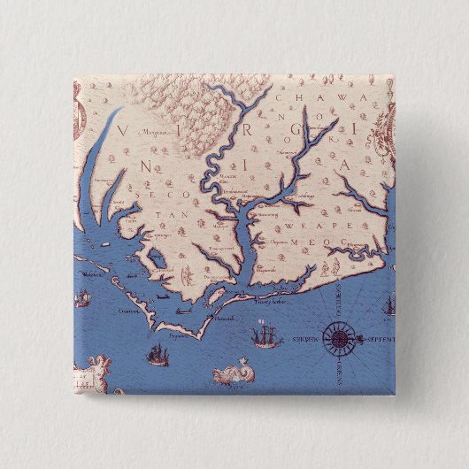 ヴァージニアの地図 缶バッジ (正面)