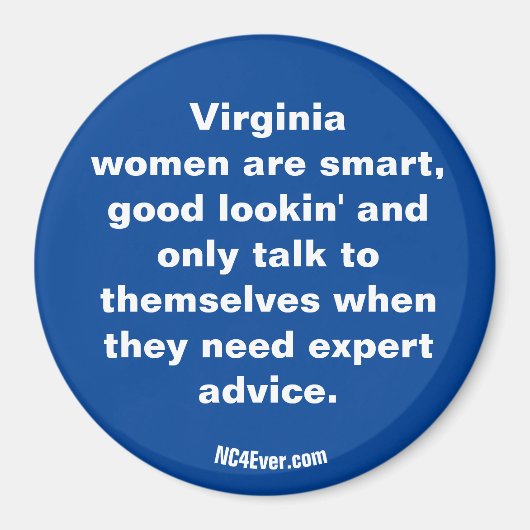 ヴァージニアの女性は…… マグネット (正面)