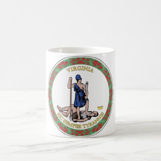 ヴァージニアの州のシール コーヒーマグカップ (中央)