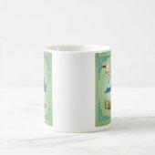 ヴァージニアの州の地図-緑 コーヒーマグカップ (中央)