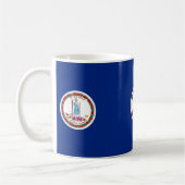 ヴァージニアの州の旗のデザイン コーヒーマグカップ (左)