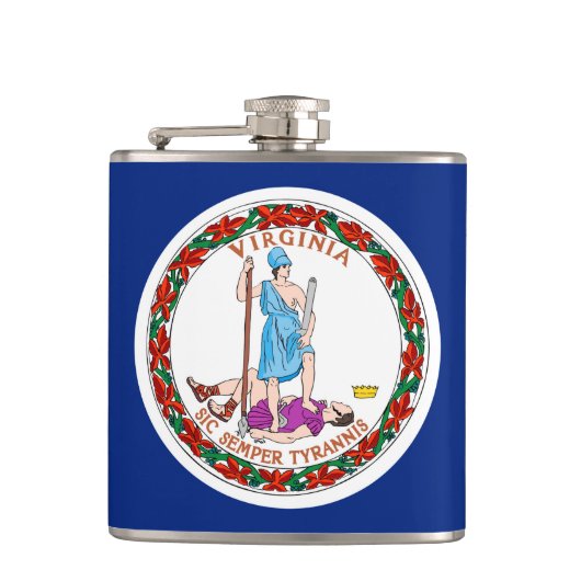 ヴァージニアの州の旗のデザイン フラスク (正面)