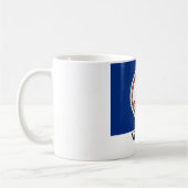 ヴァージニアの州の旗のマグ コーヒーマグカップ (左)