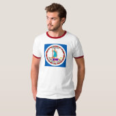 ヴァージニアの州の旗のTシャツ Tシャツ (正面フル)