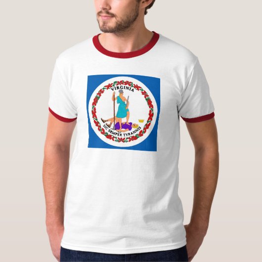 ヴァージニアの州の旗のTシャツ Tシャツ (正面)