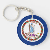 ヴァージニアの州の旗統一されたなアメリカ共和国の記号 キーホルダー (正面)