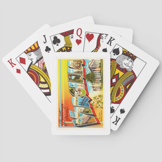 ヴァージニアの州VAの古いヴィンテージ旅行郵便はがき トランプ (裏面)