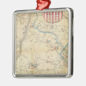 ヴァージニアの戦争の座席の軍隊の地図 メタルオーナメント (左)