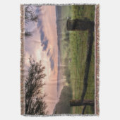 ヴァージニアの日没 スローブランケット (正面縦)