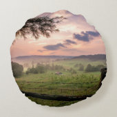 ヴァージニアの日没 ラウンドクッション (裏面)