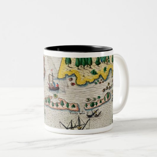 ヴァージニアの英国の到着 ツートーンマグカップ (正面右)