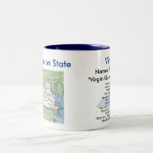 ヴァージニアの記号及び地図 ツートーンマグカップ (中央)